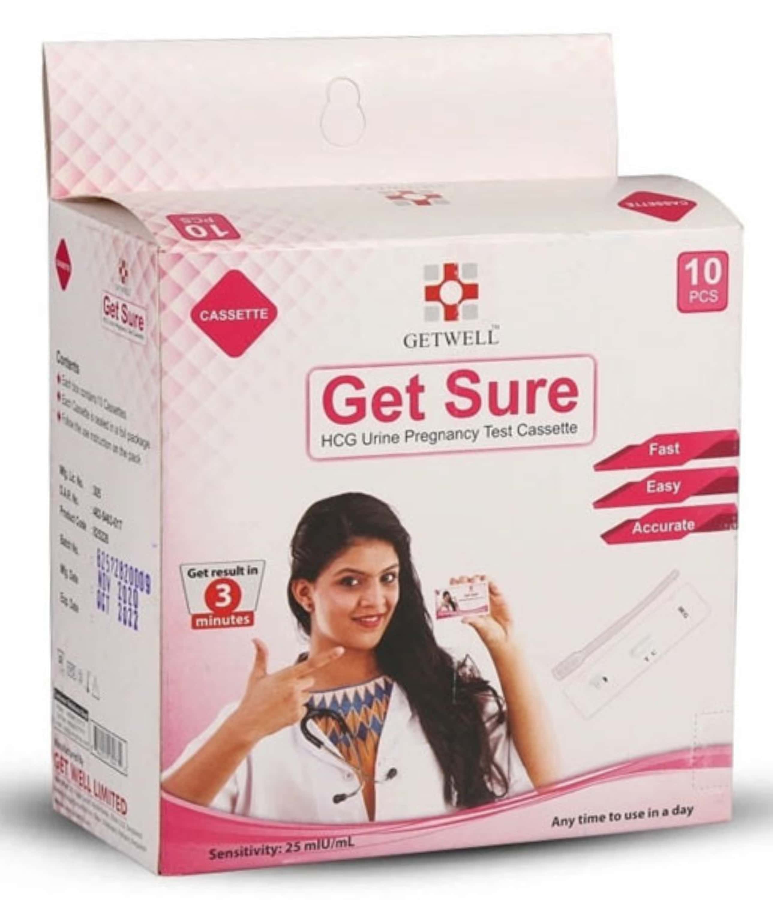 (Get sure) Pregnancy Test Digital Cassette (12pcs)